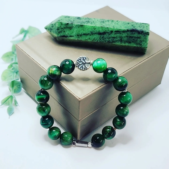 Green Tiger Eye bracelet - Picture 4 of 4